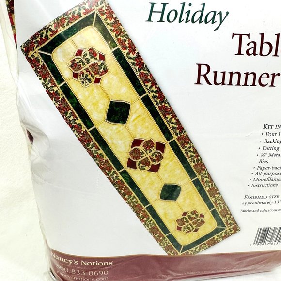 Rare Sewing with Nancy Holiday Table Runner Kit - NOS (2005) - Picture 3 of 8